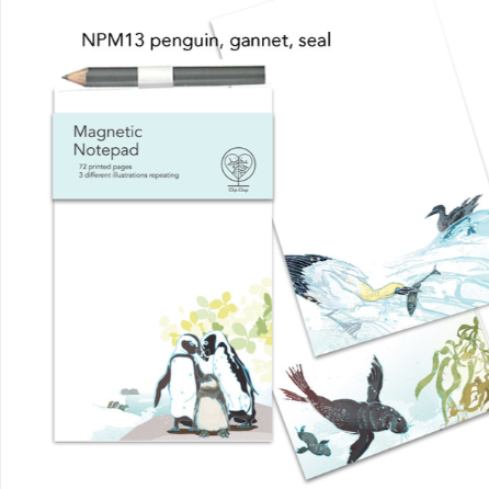 Notepad Magnetic Penguin, Gannet, Seal
