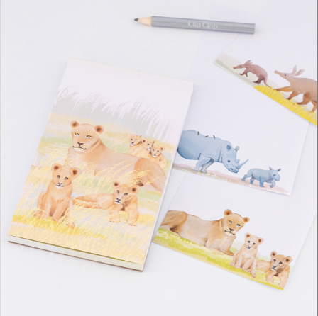 Notepad with Cover Lion
