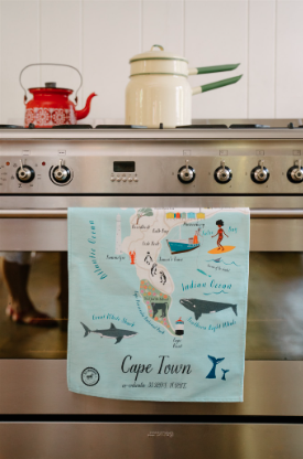 Tea Towel Map Of Cape Town