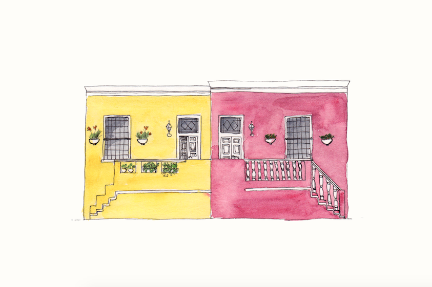 Print Bo-kaap pink A5