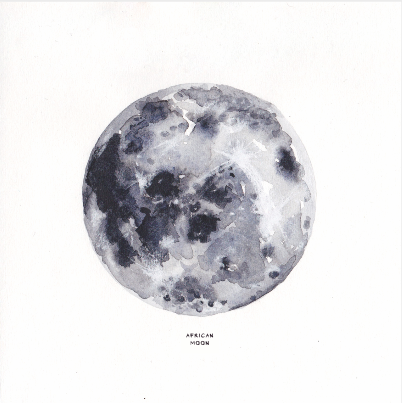 Print Moon Africa 15x15cm