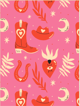 Card Pink Cowboy