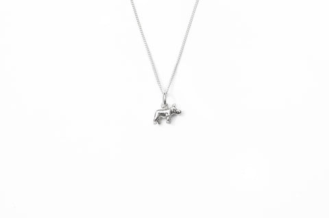 Necklace Silver Rhino Pendant
