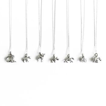 Necklace Silver Giraffe Pendant