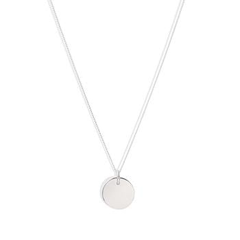 Necklace Silver Disk Pendant