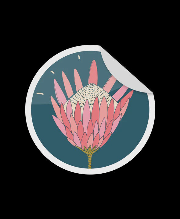 Sticker Protea Round