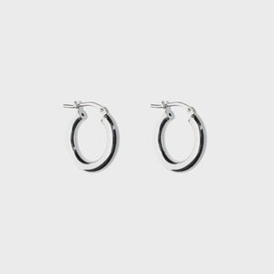 Earring tiny hoop silver