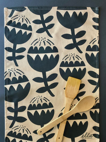 Tea Towel Cotton-Linen | Victoria in Deep Teal