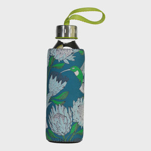 Water Bottles / Protea (Blue On Gunmetal)
