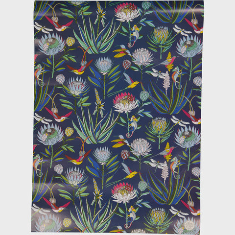 Wrapping Paper / Bloom (Navy Multi Coloured)