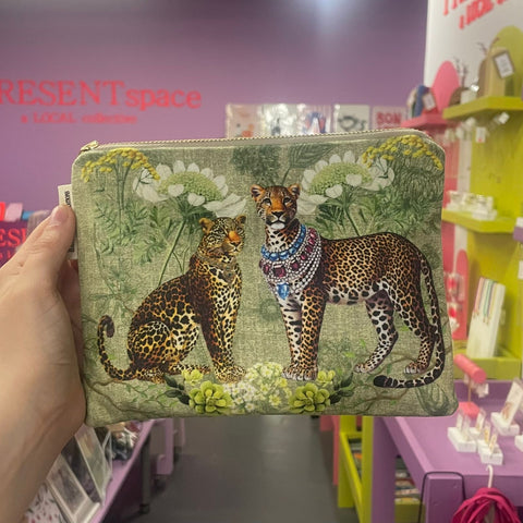 Cosmetic Bag | Velvet | Linen Look Range | Vogue In The Wild