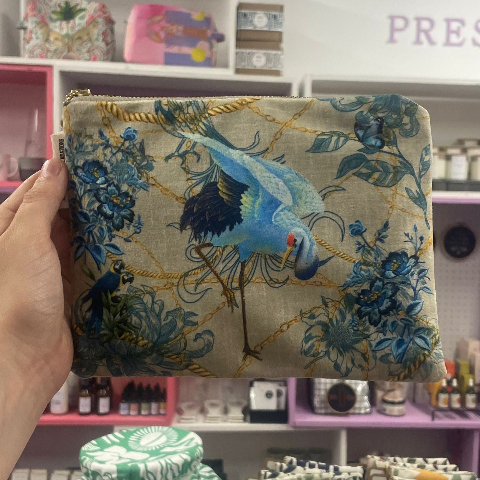 Cosmetic Bag | Velvet | Linen Look Range | 4