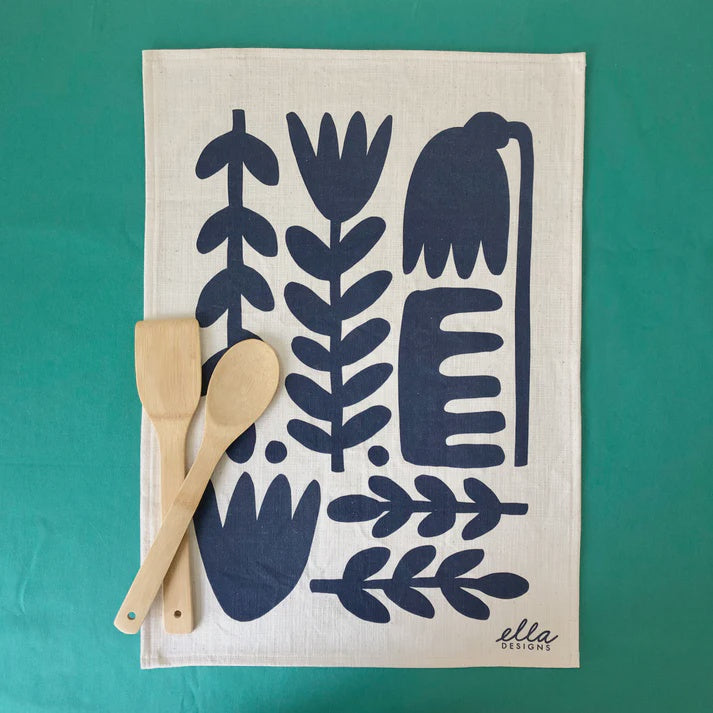 Tea Towel Cotton-Linen | Willemien in Navy