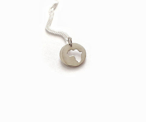 Necklace Africa Disk Sterling Silver