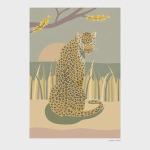 Print A4 African Wild Leopard
