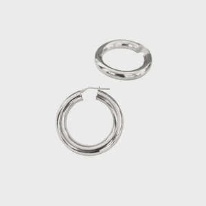 Earring belle hoop silver