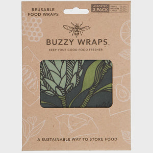 Buzzy Wraps (Gift Set) / Protea (Blue On Gunmetal)