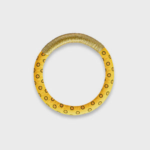Luyolo Thread-Wrapped Thin Bracelet Yellow Gold Large