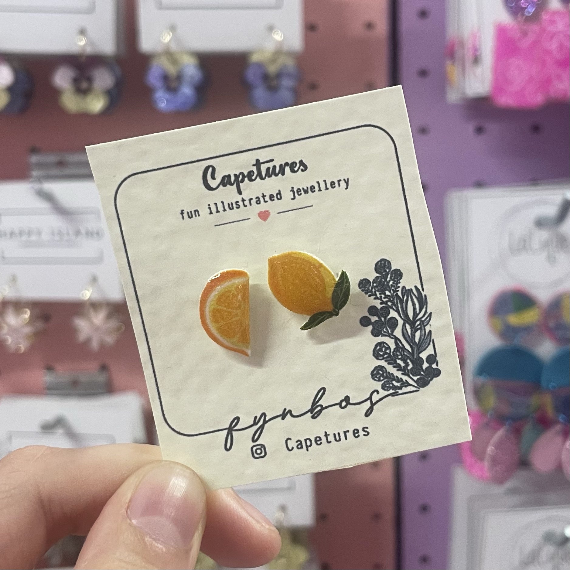 Earrings Studs Lemons