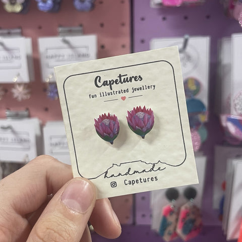 Earrings Studs Protea