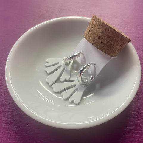 Hoops & Charm, Dress, White, Silver