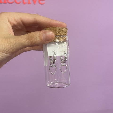 Hoops & Frame Charm, Silver