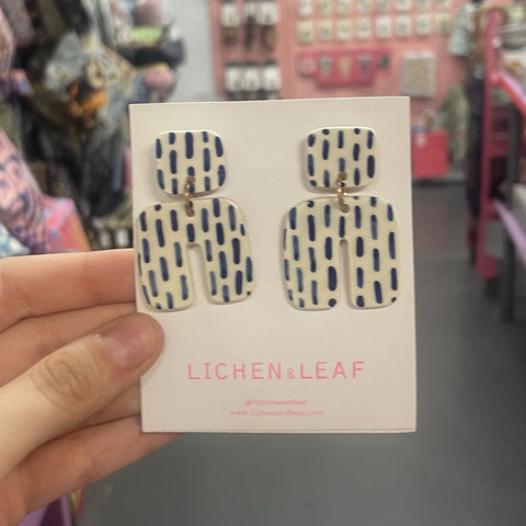 Earrings | Magnus | Blue Dashes