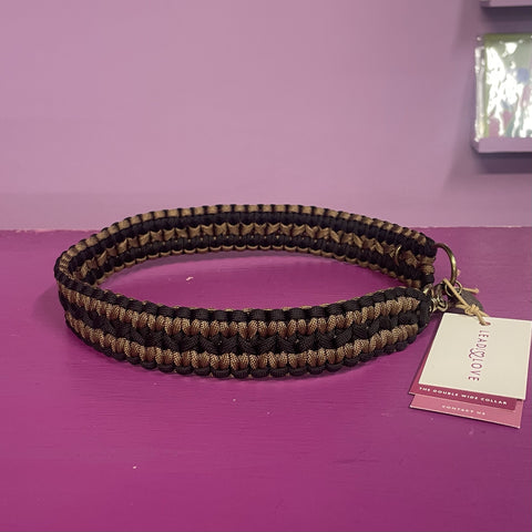 Double Wide Collar Black/Bronze XL