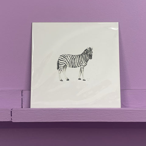 Print Square 20x20cm Zebra