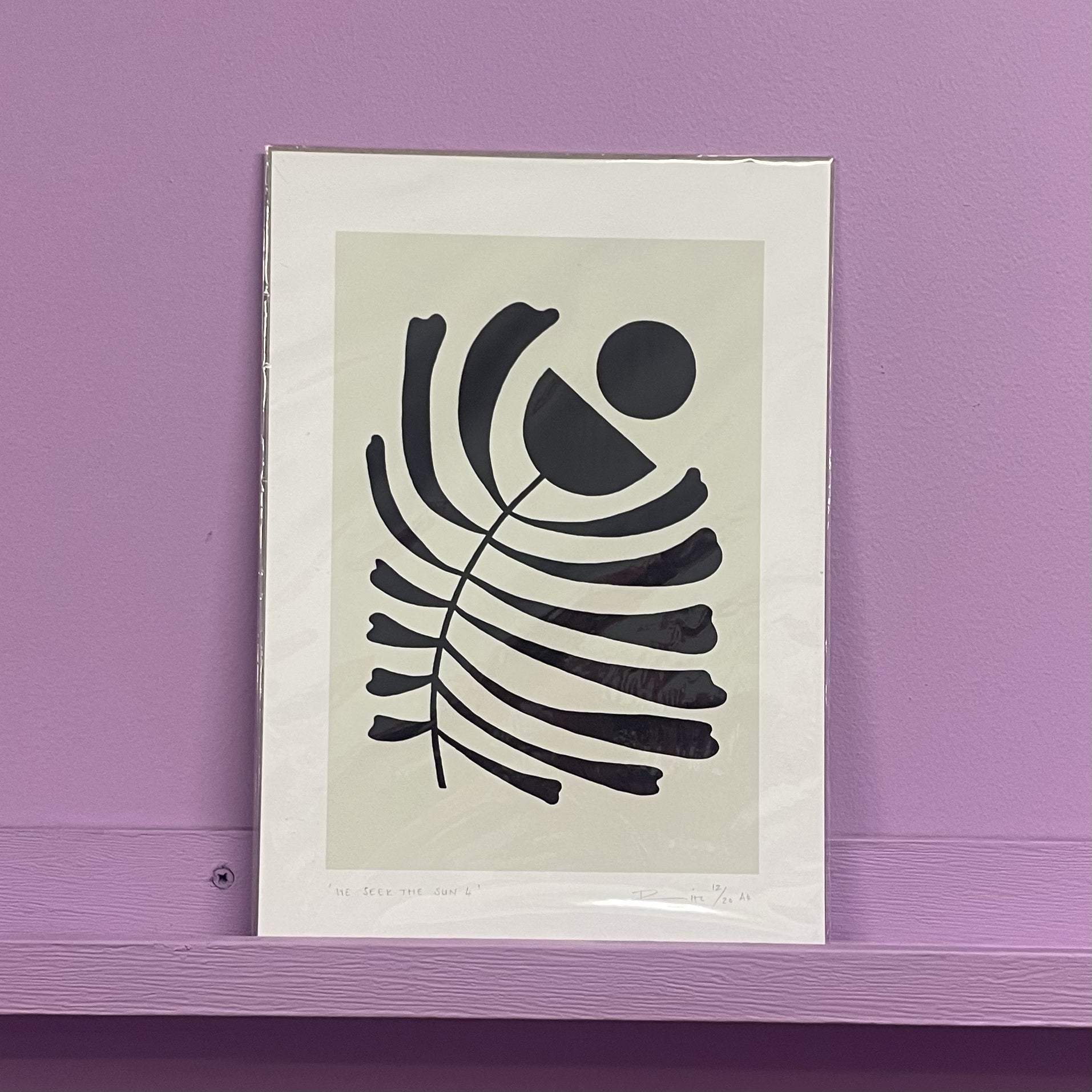 Print A4 We seek the sun 4 green