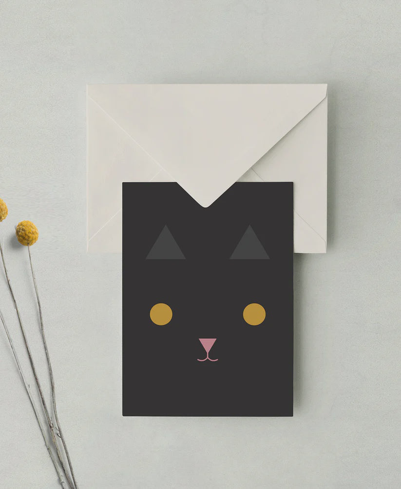 Card A6 Cat Face