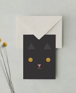 Card A6 Cat Face