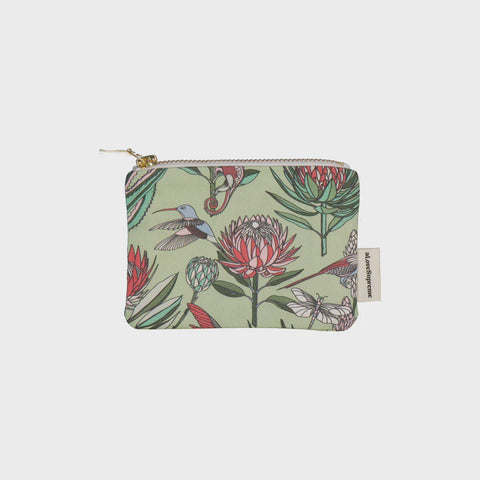 Coin Purses / Bloom (Red on Avocado)