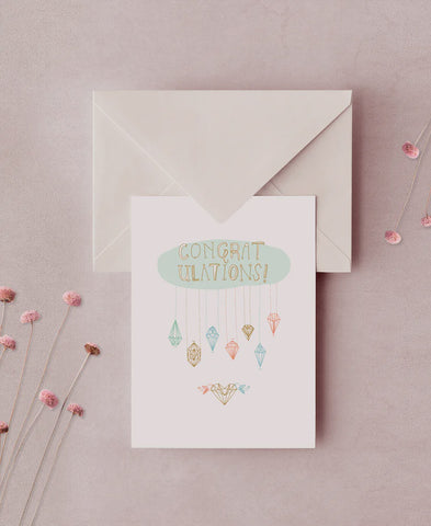 Card A6 Cloud Congratulations