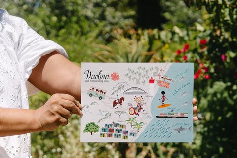 Print A4 Map of Durban