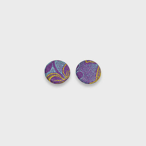 Akhona Plain Stud Earrings Purple
