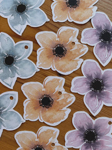 Gift Tag Set of 3 Flower