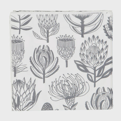 Paper Napkins (25 Set) / Floral Kingdom (Grey On White)