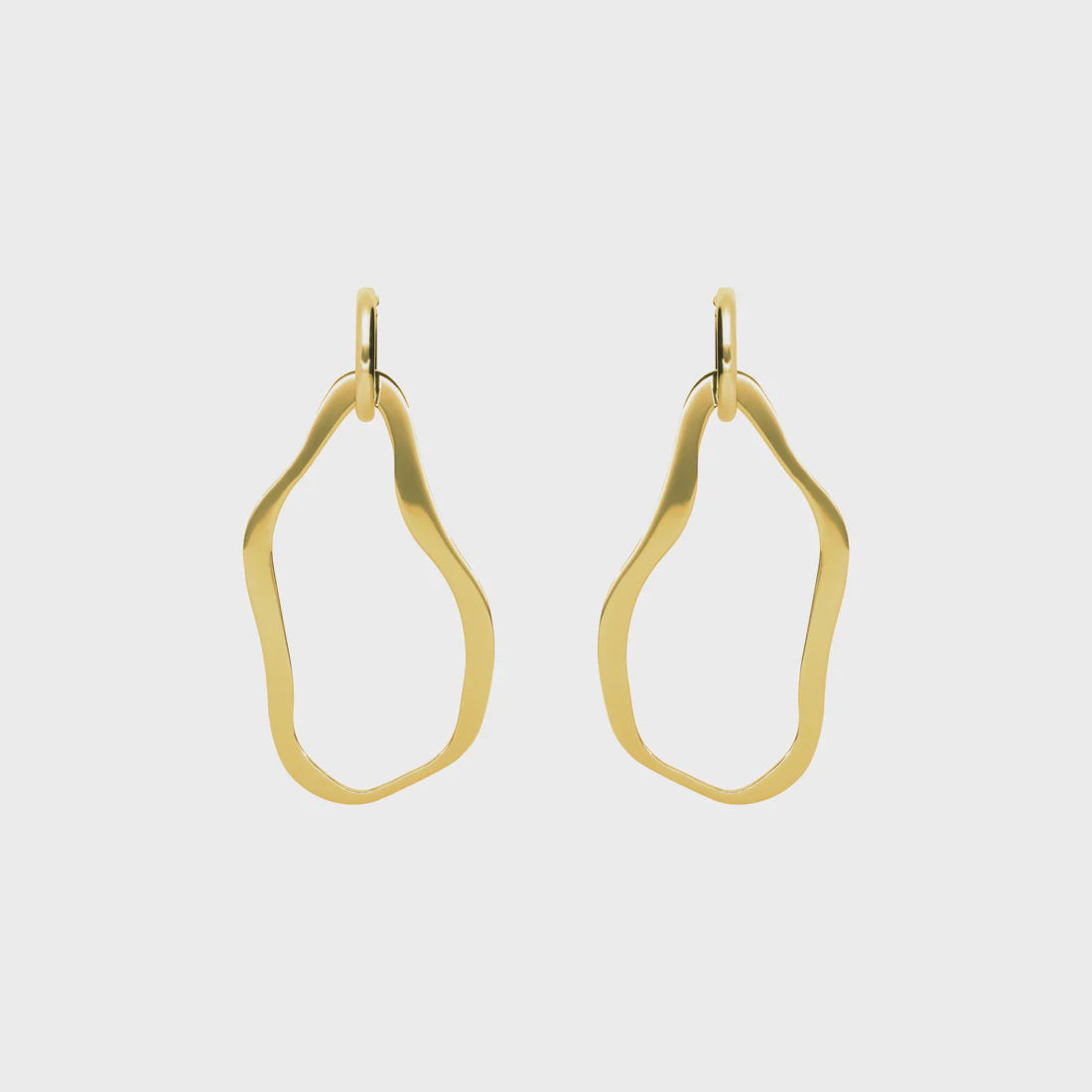 Earring freddy medium hoop gold