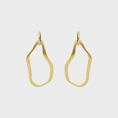 Earring freddy medium hoop gold