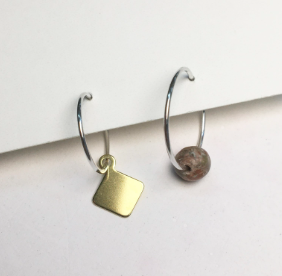 Earrings Mismatch Fuku and Rolling Stone