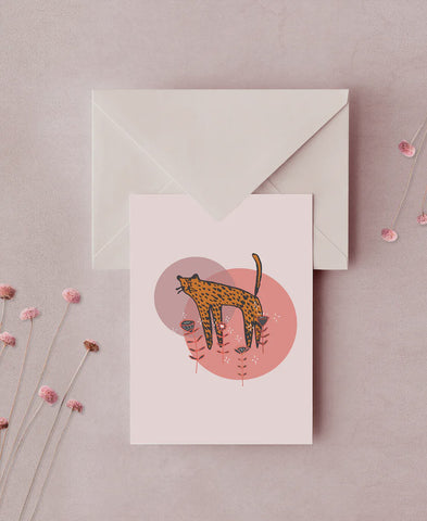 Card A6 Grumpy Leopard