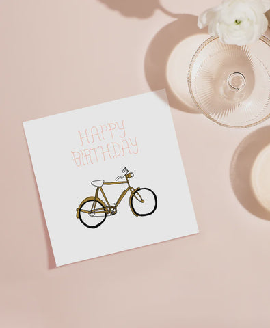 Card Happy Birthday With Bicycle