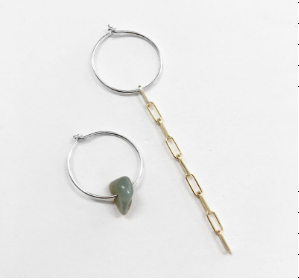 Earrings Mismatch Ladder and Rock