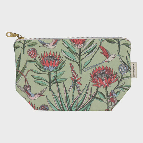 Pouches (Makeup) / Bloom (Red on Avocado)