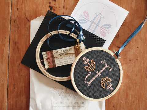 DIY Xstitch Monogram H to N
