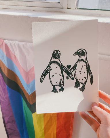 Print | A5 | 2 Penguins
