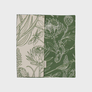 Fabric Placemats (Double Sided) / Bloom Essence (Olive onCream) / Bloom Essence (Cream on Olive)