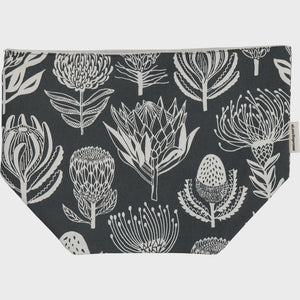 Fabric Pots (Small) / Floral Kingdom (White On Grey)