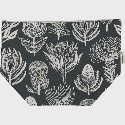 Fabric Pots (Small) / Floral Kingdom (White On Grey)
